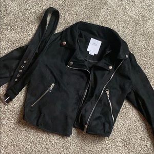 Black moto jacket